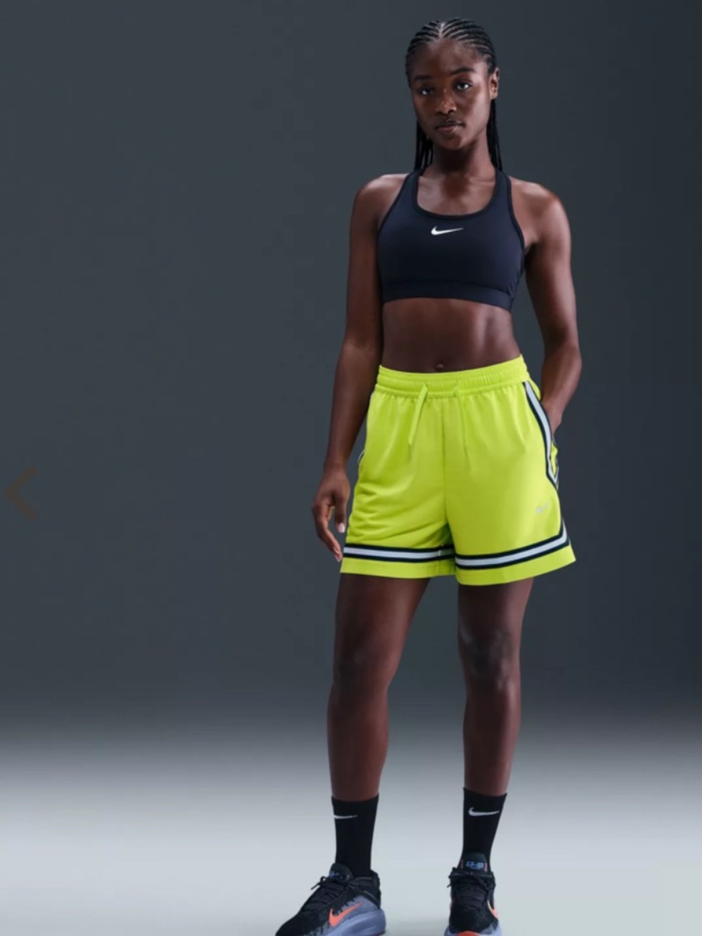 Nike Women's Crossover Dri-FIT 5" Basketball Shorts, Cyber color, Size M